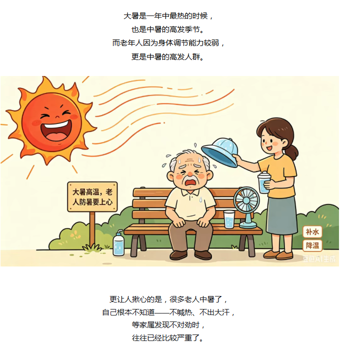 大暑天，老年人谨防荫蔽性中暑